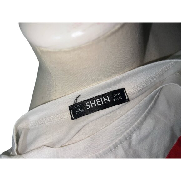 Shein Romantic Graphic White Short-Sleeve T-Shirt For Women - Size XL - Picture 3 of 8